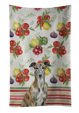 Load image into Gallery viewer, Brindle Greyhound Vegetables Kitchen Towel
