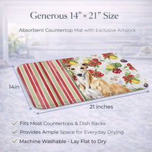 Load image into Gallery viewer, Fawn Greyhound Vegetables Dish Drying Mat