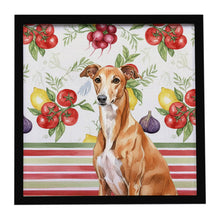 Load image into Gallery viewer, Red Greyhound Vegetables Framed Metal Print