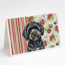 Load image into Gallery viewer, Black Havanese Vegetables Greeting Cards Pack of 8