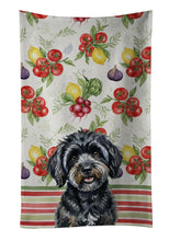 Load image into Gallery viewer, Black Havanese Vegetables Kitchen Towel