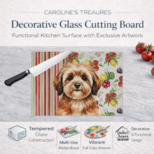 Load image into Gallery viewer, Sable Havanese Vegetables Glass Cutting Board