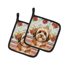 Load image into Gallery viewer, Sable Havanese Vegetables Pair of Pot Holders