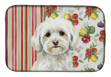 Load image into Gallery viewer, White Havanese Vegetables Dish Drying Mat