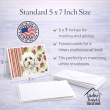 Load image into Gallery viewer, White Havanese Vegetables Greeting Cards Pack of 8