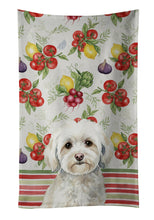 Load image into Gallery viewer, White Havanese Vegetables Kitchen Towel