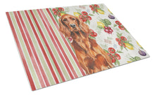 Load image into Gallery viewer, Irish Setter Vegetables Glass Cutting Board