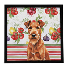 Load image into Gallery viewer, Irish Terrier Vegetables Framed Metal Print