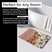 Load image into Gallery viewer, Irish Terrier Vegetables Memory Foam Kitchen Mat