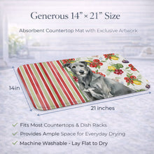 Load image into Gallery viewer, Gray Irish Wolfhound Vegetables Dish Drying Mat