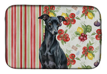 Load image into Gallery viewer, Black Italian Greyhound Vegetables Dish Drying Mat
