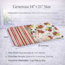 Load image into Gallery viewer, Cream Italian Greyhound Vegetables Dish Drying Mat