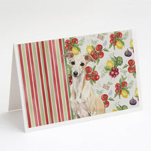 Load image into Gallery viewer, Cream Italian Greyhound Vegetables Greeting Cards Pack of 8