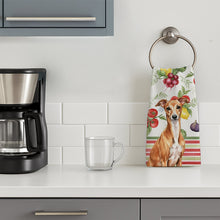 Load image into Gallery viewer, Red Italian Greyhound Vegetables Kitchen Towel