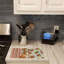 Load image into Gallery viewer, Red Italian Greyhound Vegetables Glass Cutting Board