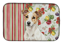 Load image into Gallery viewer, White and Tan Jack Russell Terrier Vegetables Dish Drying Mat