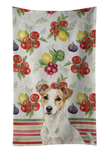 Load image into Gallery viewer, White and Tan Jack Russell Terrier Vegetables Kitchen Towel
