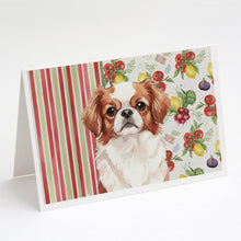Load image into Gallery viewer, Red and White Japanese Chin Vegetables Greeting Cards Pack of 8