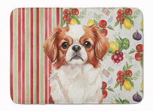 Load image into Gallery viewer, Red and White Japanese Chin Vegetables Memory Foam Kitchen Mat