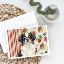 Load image into Gallery viewer, Tricolor Japanese Chin Vegetables Greeting Cards Pack of 8