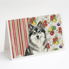 Load image into Gallery viewer, Keeshond Vegetables Greeting Cards Pack of 8