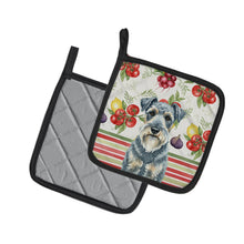 Load image into Gallery viewer, Kerry Blue Terrier Vegetables Pair of Pot Holders