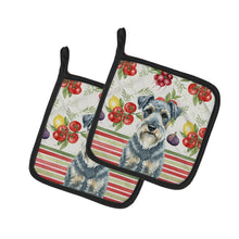 Load image into Gallery viewer, Kerry Blue Terrier Vegetables Pair of Pot Holders