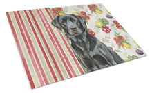 Load image into Gallery viewer, Black Labrador Retriever Vegetables Glass Cutting Board