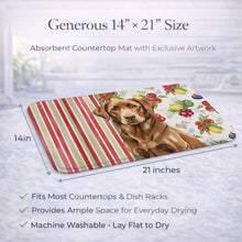 Load image into Gallery viewer, Chocolate Labrador Retriever Vegetables Dish Drying Mat