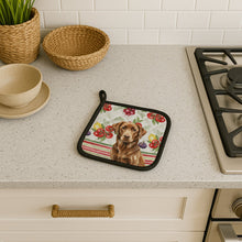 Load image into Gallery viewer, Chocolate Labrador Retriever Vegetables Pair of Pot Holders