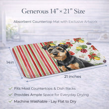 Load image into Gallery viewer, Black and Tan Lakeland Terrier Vegetables Dish Drying Mat