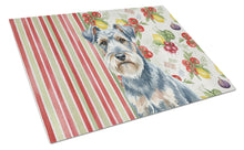 Load image into Gallery viewer, Blue Lakeland Terrier Vegetables Glass Cutting Board