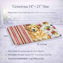 Load image into Gallery viewer, Lion Yellow Leonberger Vegetables Dish Drying Mat