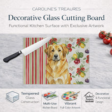 Load image into Gallery viewer, Lion Yellow Leonberger Vegetables Glass Cutting Board