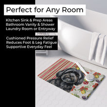 Load image into Gallery viewer, Black Lhasa Apso Vegetables Memory Foam Kitchen Mat