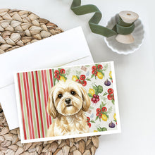 Load image into Gallery viewer, Cream Lhasa Apso Vegetables Greeting Cards Pack of 8