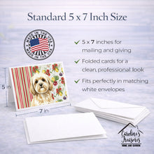 Load image into Gallery viewer, Cream Lhasa Apso Vegetables Greeting Cards Pack of 8