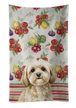 Load image into Gallery viewer, Cream Lhasa Apso Vegetables Kitchen Towel