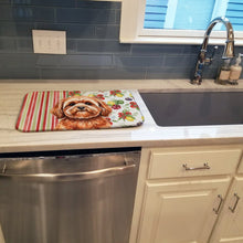 Load image into Gallery viewer, Red Lhasa Apso Vegetables Dish Drying Mat