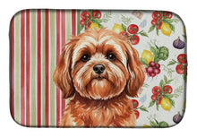 Load image into Gallery viewer, Red Lhasa Apso Vegetables Dish Drying Mat