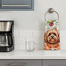 Load image into Gallery viewer, Red Lhasa Apso Vegetables Kitchen Towel