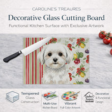 Load image into Gallery viewer, Maltese Vegetables Glass Cutting Board