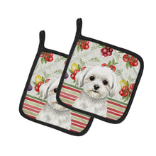 Load image into Gallery viewer, Maltese Vegetables Pair of Pot Holders