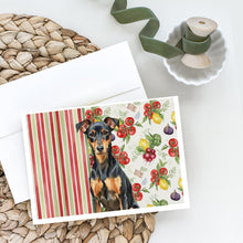 Load image into Gallery viewer, Manchester Terrier Vegetables Greeting Cards Pack of 8