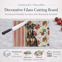 Load image into Gallery viewer, Manchester Terrier Vegetables Glass Cutting Board