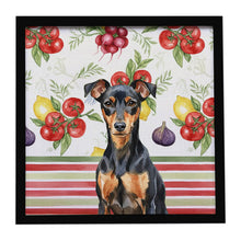 Load image into Gallery viewer, Manchester Terrier Vegetables Framed Metal Print