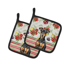 Load image into Gallery viewer, Manchester Terrier Vegetables Pair of Pot Holders