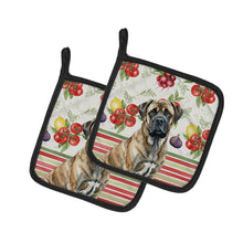 Load image into Gallery viewer, Brindle Mastiff Vegetables Pair of Pot Holders
