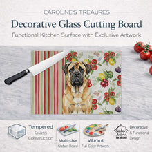 Load image into Gallery viewer, Fawn Mastiff Vegetables Glass Cutting Board