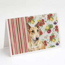 Load image into Gallery viewer, Miniature Bull Terrier Vegetables Greeting Cards Pack of 8